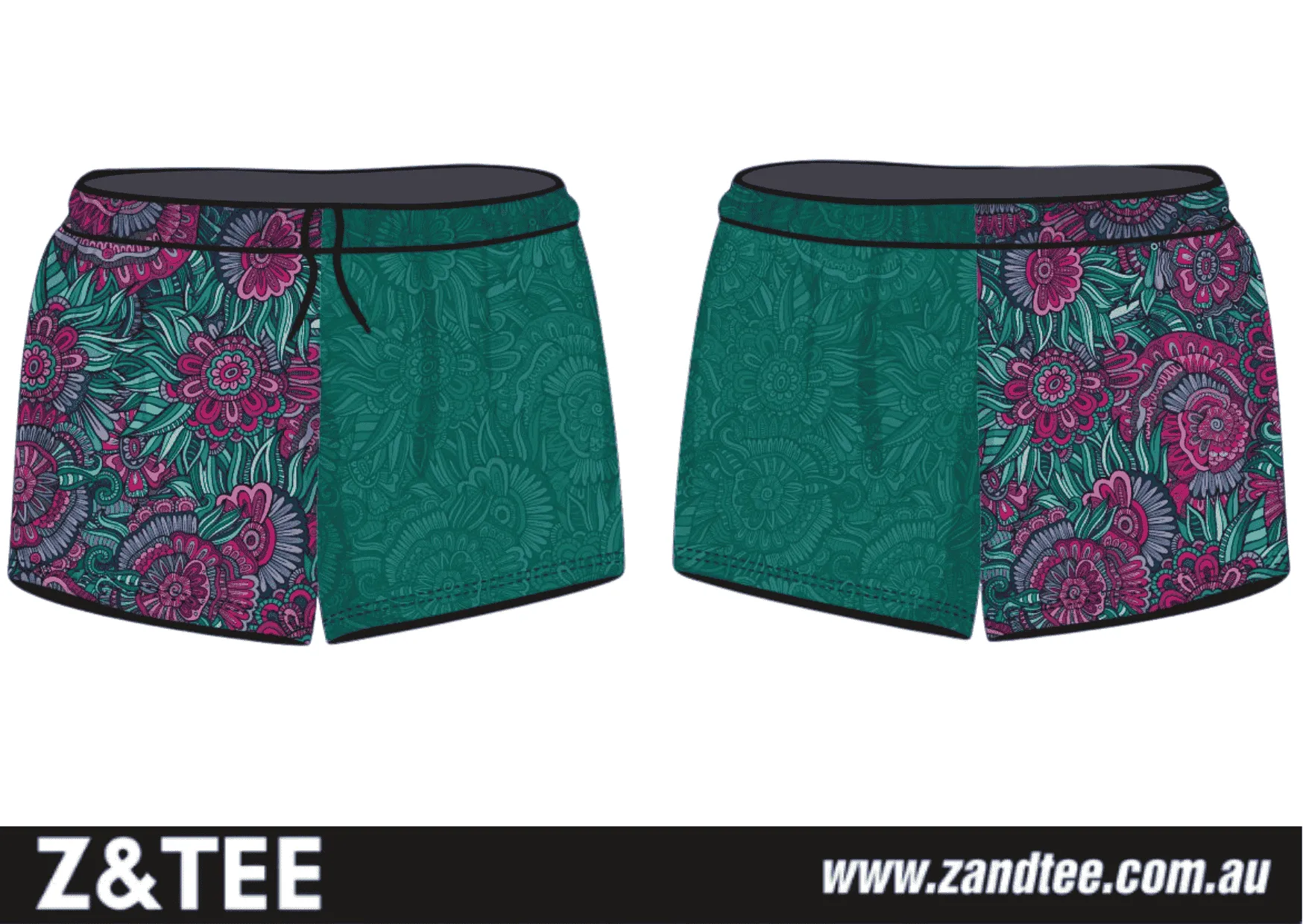 Rugby Shorts | Floral Mandala ★Pre-Order★