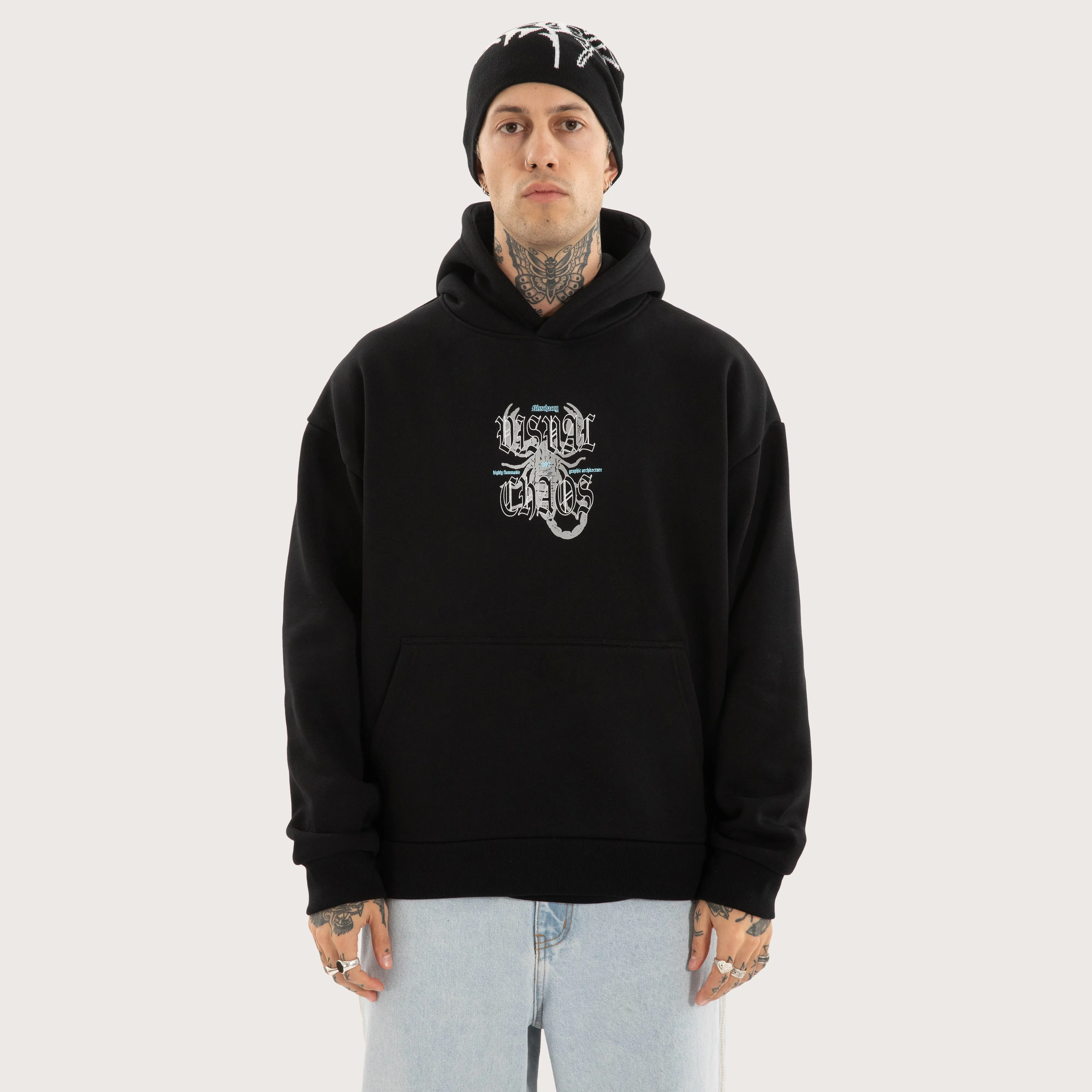 Scorpio Oversized Hoodie Jet Black
