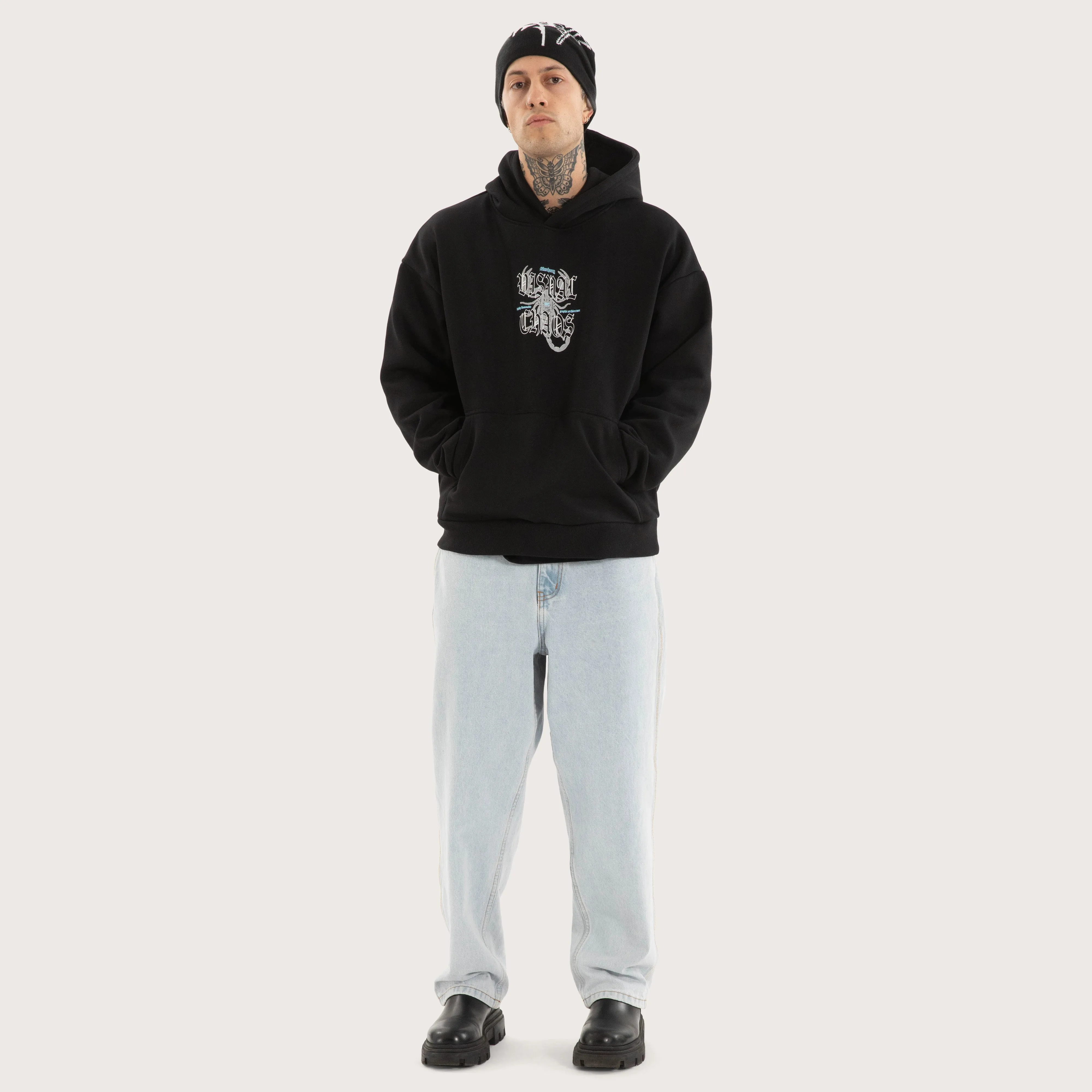 Scorpio Oversized Hoodie Jet Black