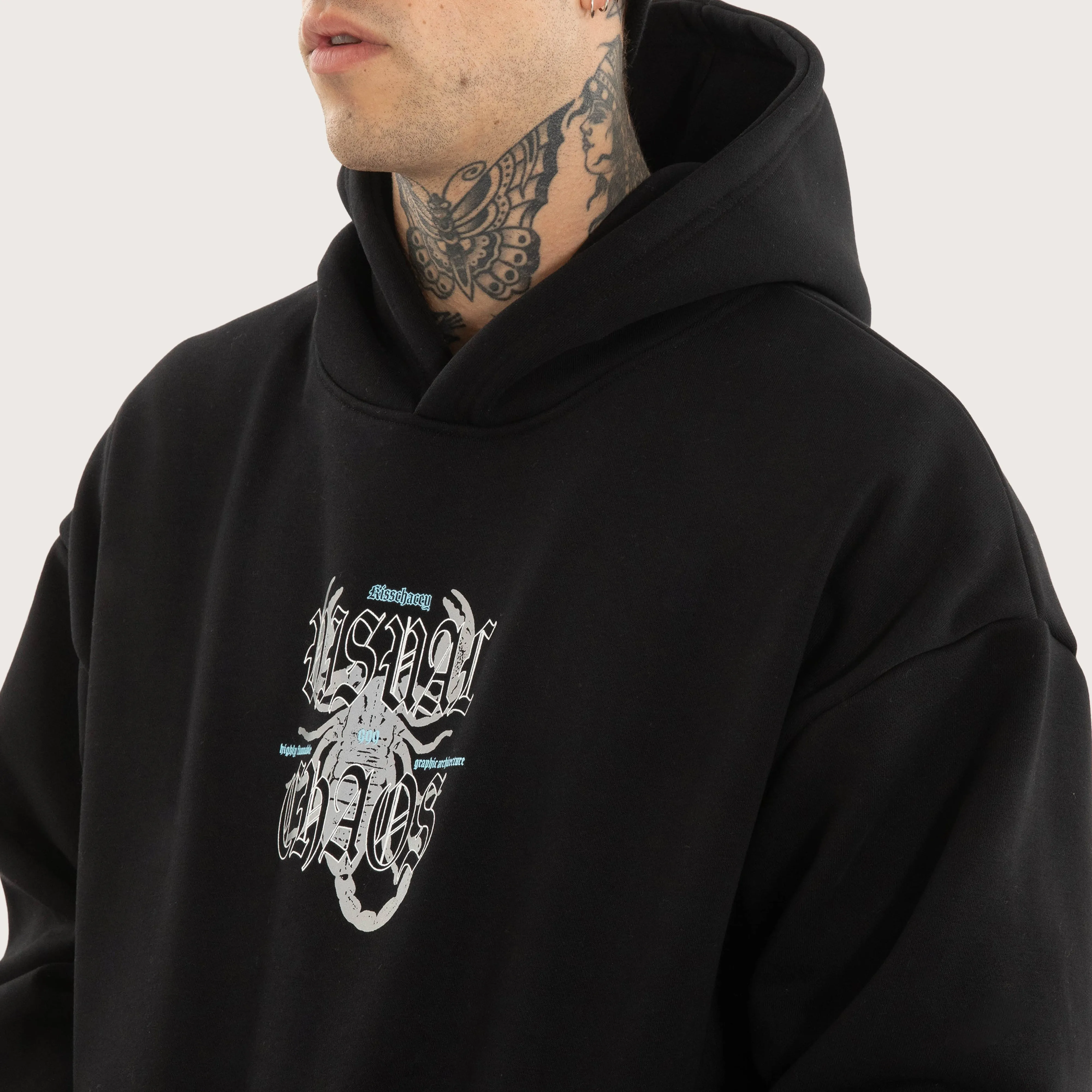 Scorpio Oversized Hoodie Jet Black
