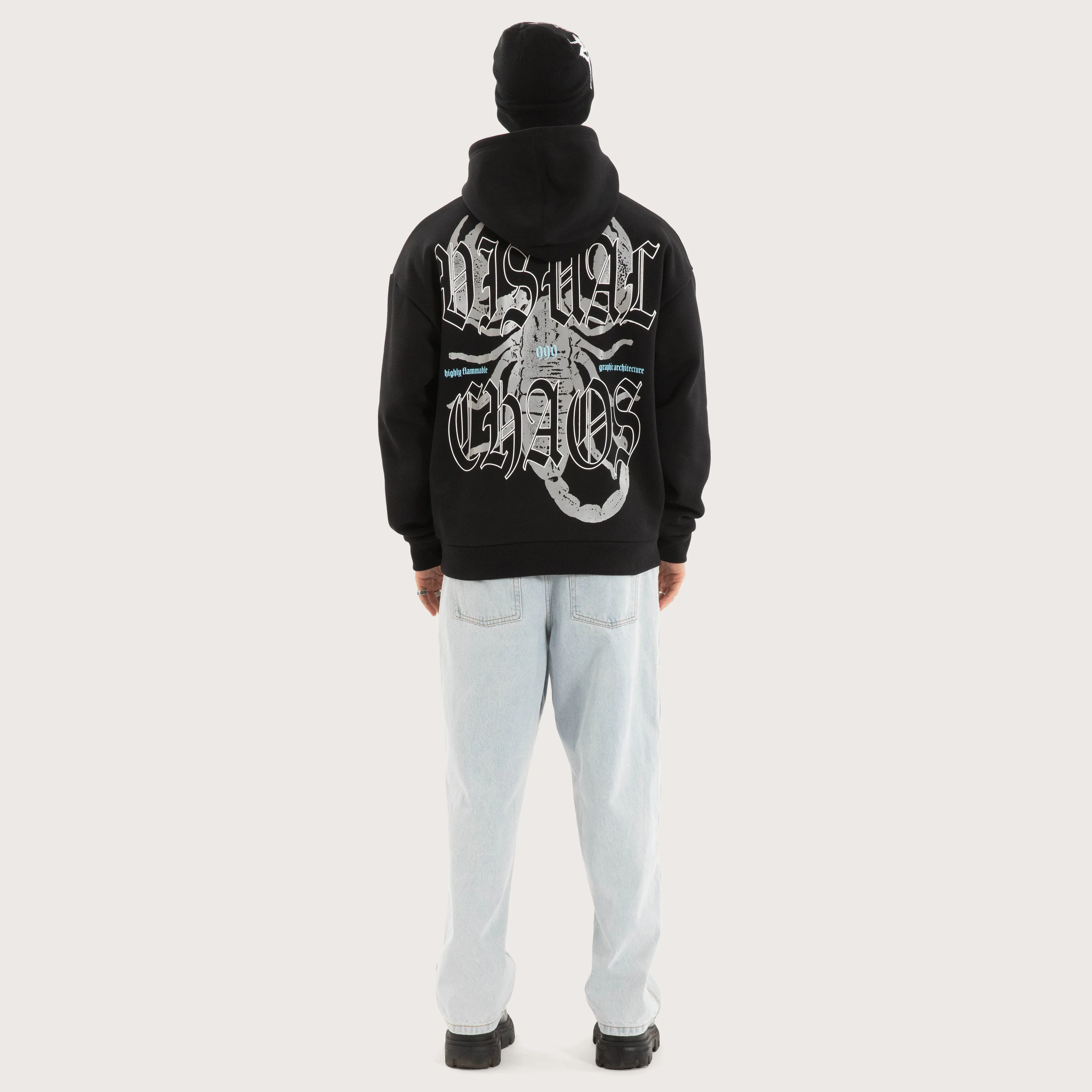 Scorpio Oversized Hoodie Jet Black