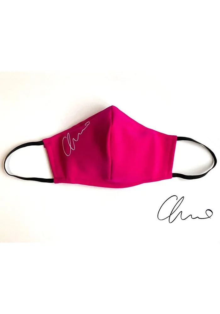 Signature Fuschia Fitted Mask