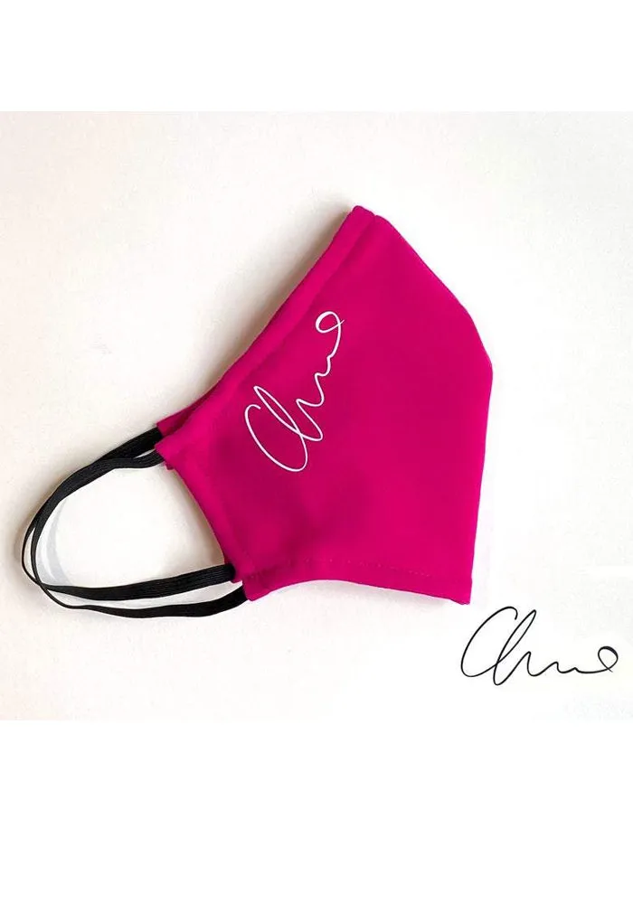 Signature Fuschia Fitted Mask