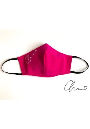 Signature Fuschia Fitted Mask
