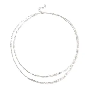 Silver-Plated Layered Necklace