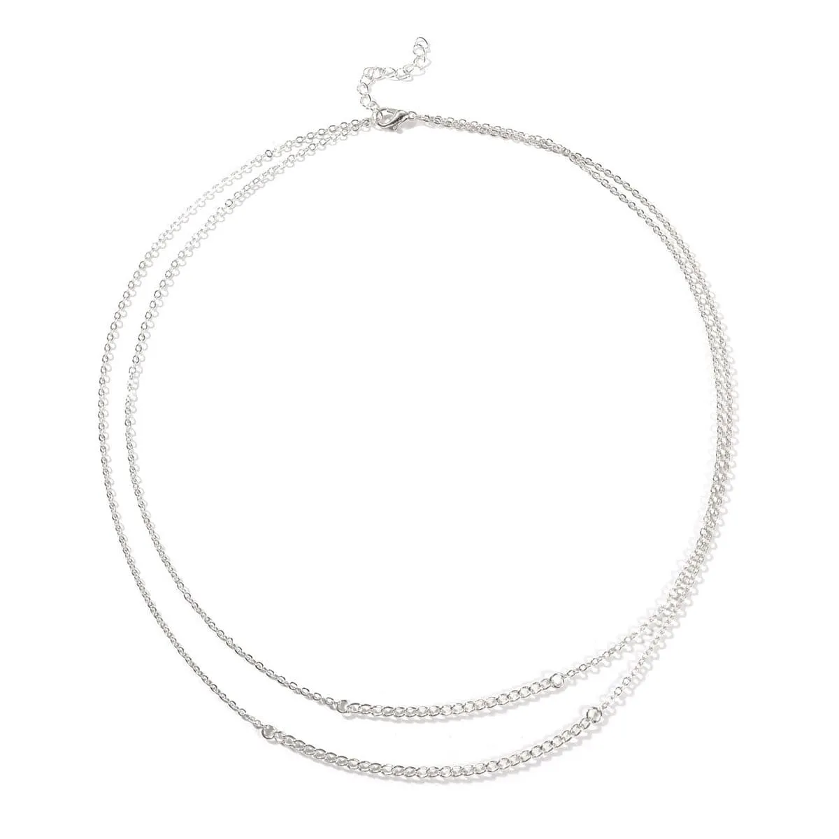 Silver-Plated Layered Necklace