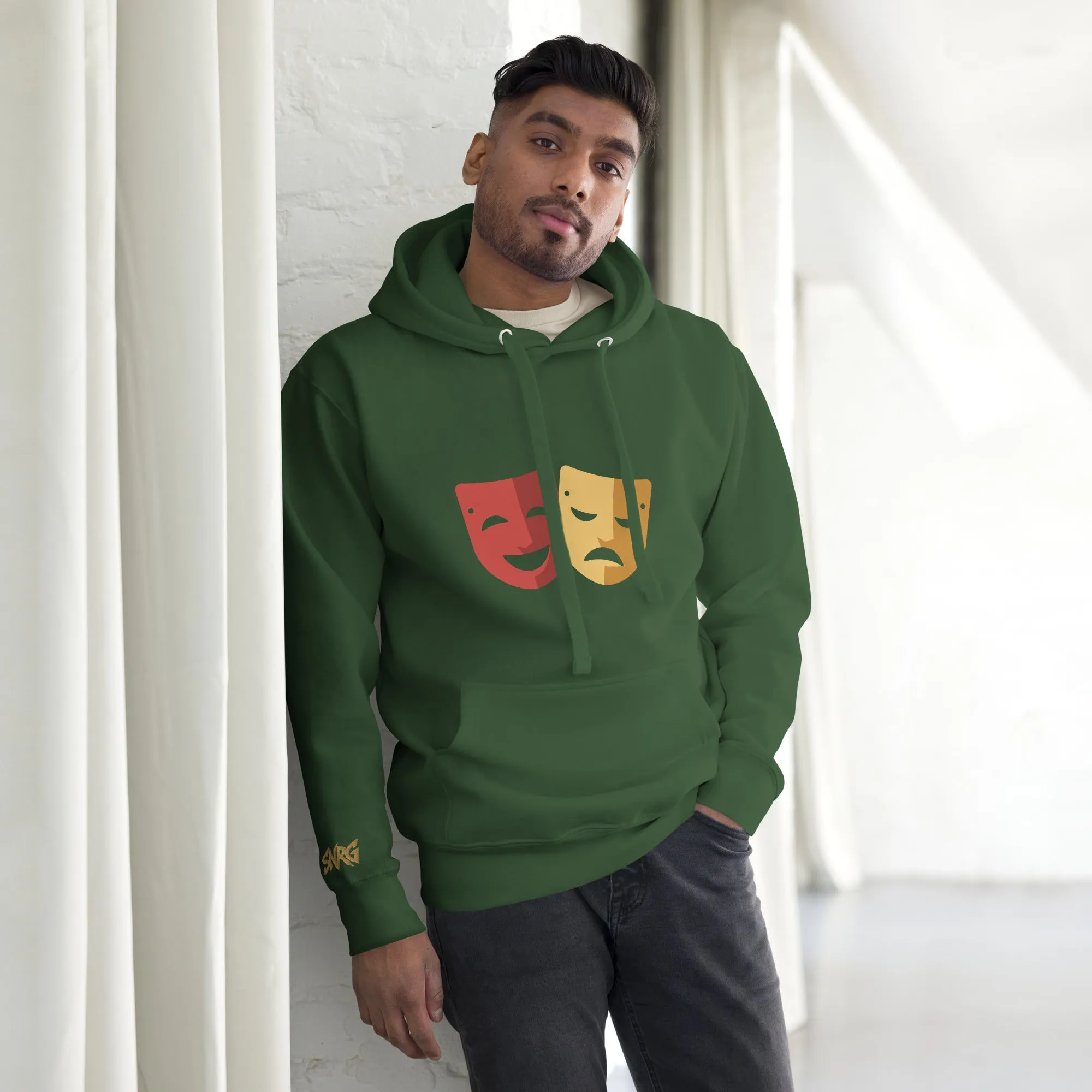 SNRG Comedy & Tragedy Embroidered Unisex Hoodie