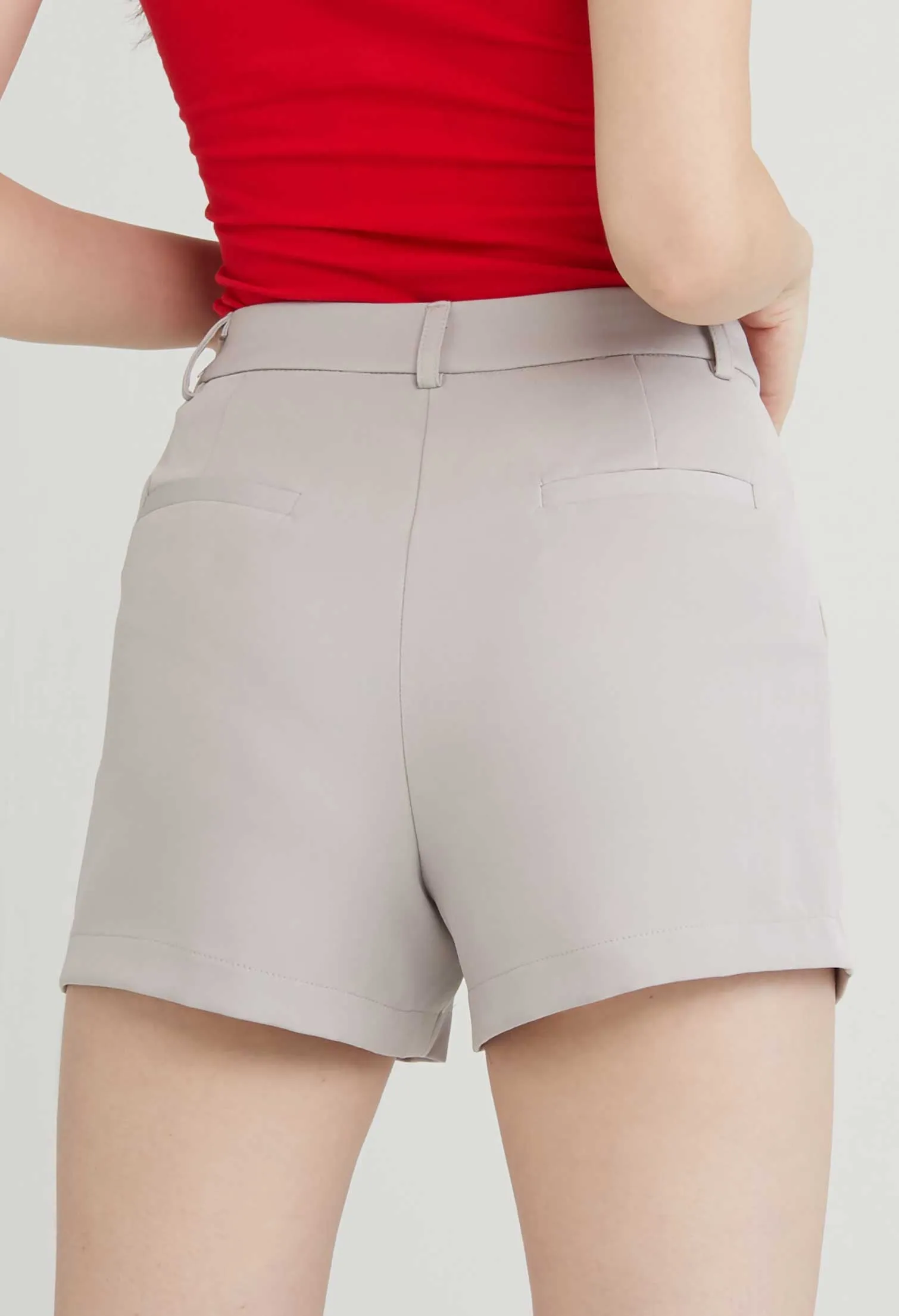 Solid Colour Tailored Shorts