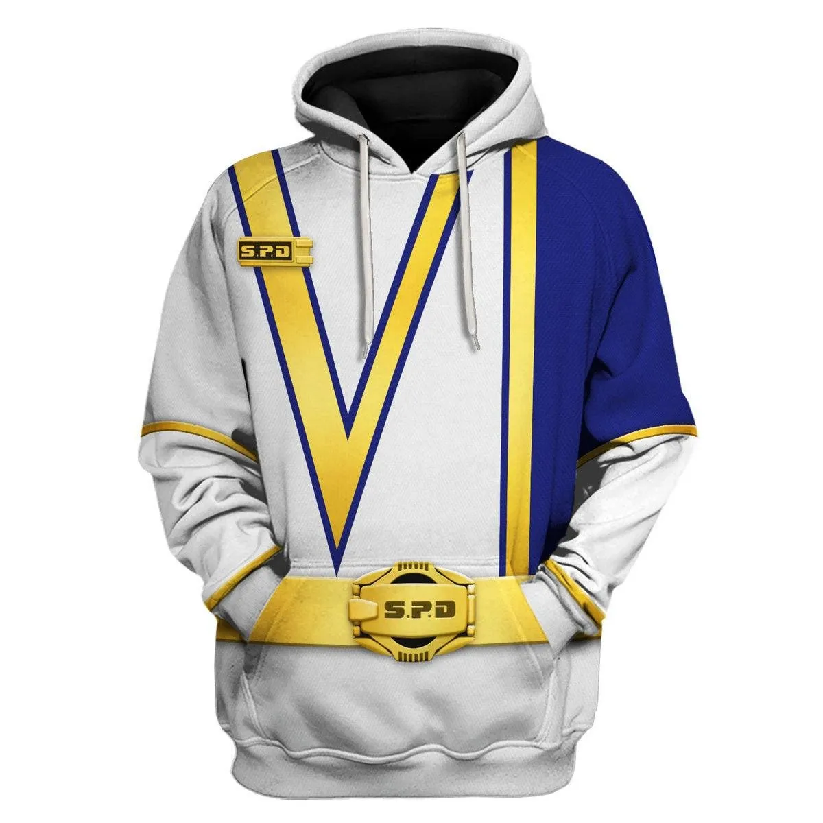 S.P.D White Ranger Hoodies Sweatshirt T-shirt Sweatpants Hawaiian Tracksuit PRHS06 HSQT4259