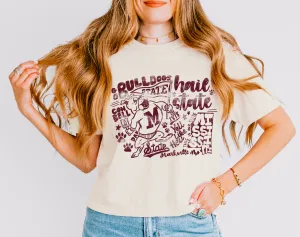 Spirit Drop - Bulldogs Mississippi State Cropped Comfort Colors Tee