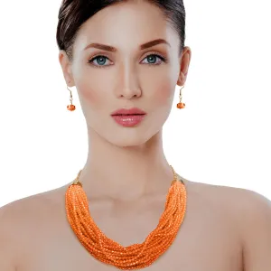 Strand Orange Bead Necklace