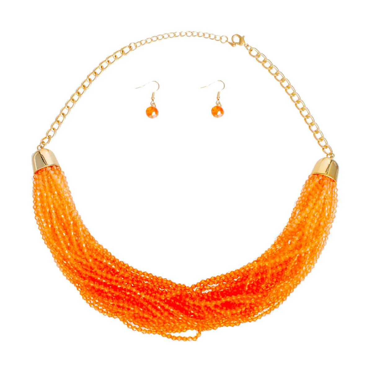 Strand Orange Bead Necklace