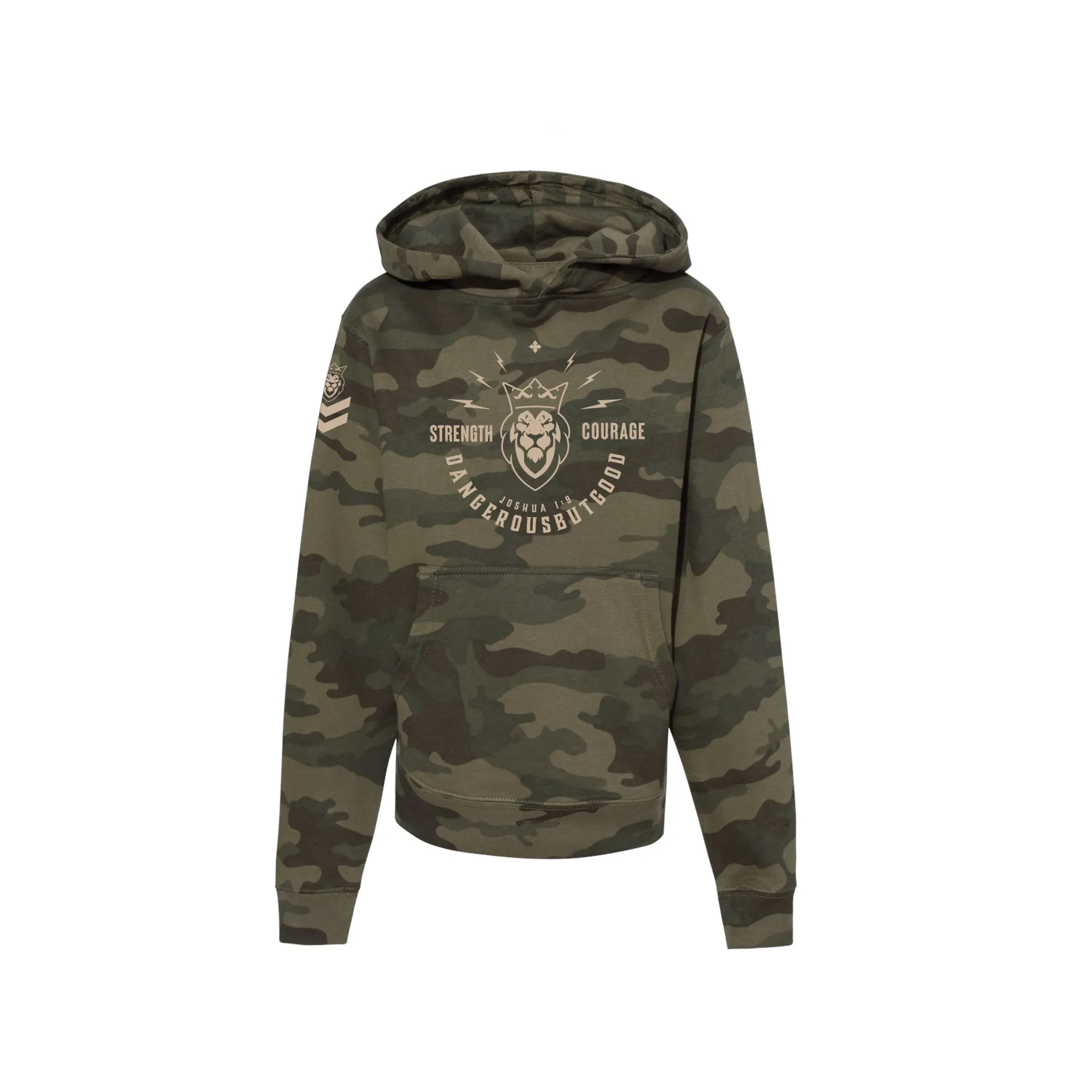 Strength & Courage Youth Camo Hoodie