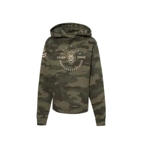 Strength & Courage Youth Camo Hoodie
