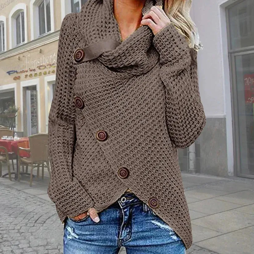 Stylish Millie Turtleneck: Modern, Asymmetrical Design