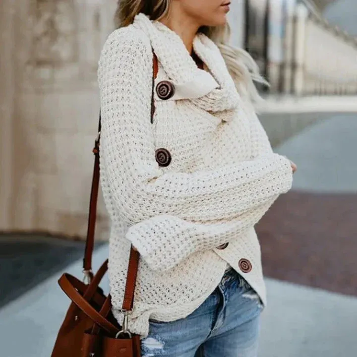 Stylish Millie Turtleneck: Modern, Asymmetrical Design