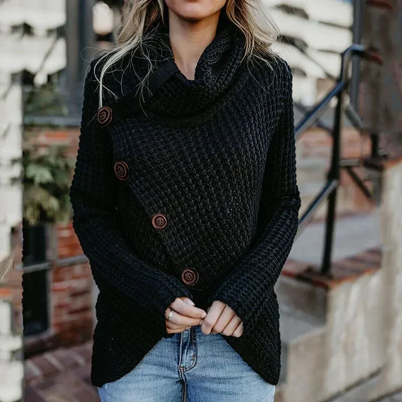 Stylish Millie Turtleneck: Modern, Asymmetrical Design