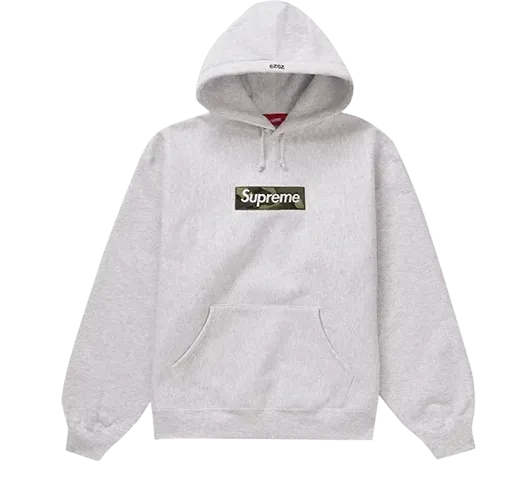 Supreme Box Logo Hooded Sweatshirt (FW23) Ash Grey