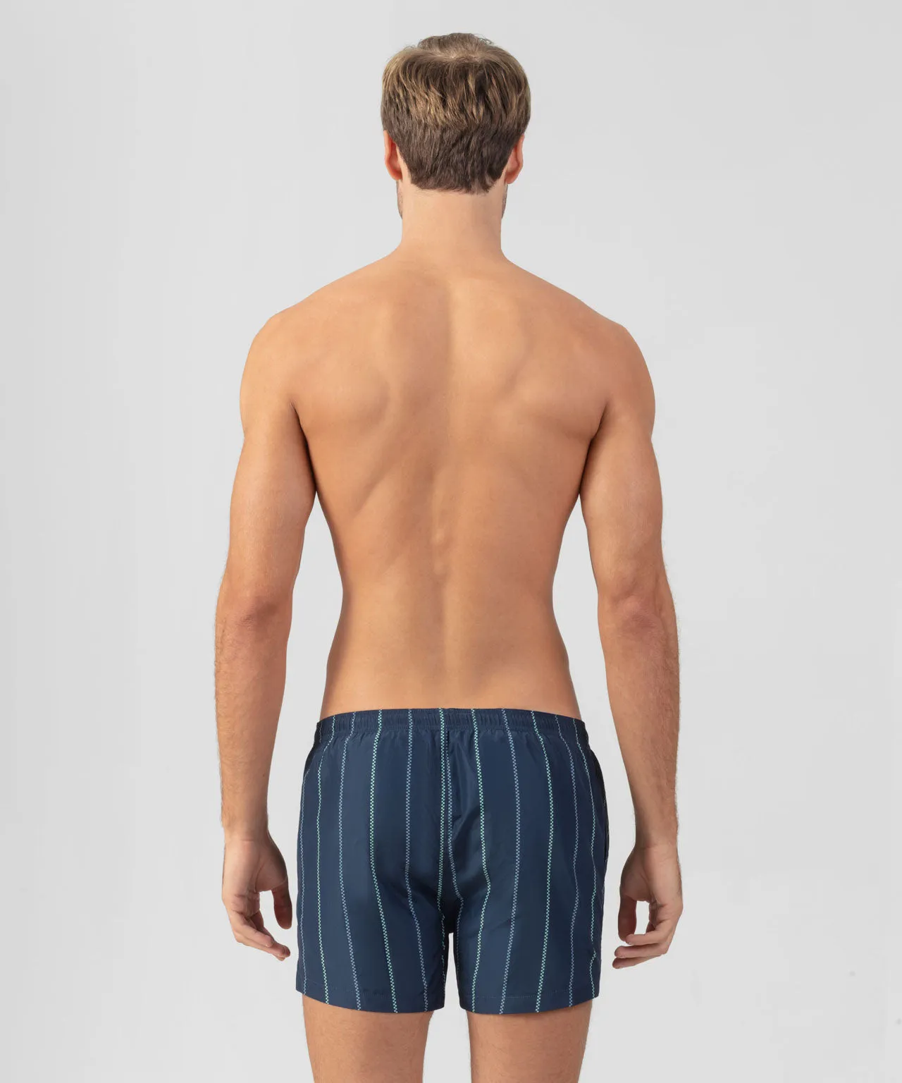 Swim Shorts w. Fisherman Stripes: Navy