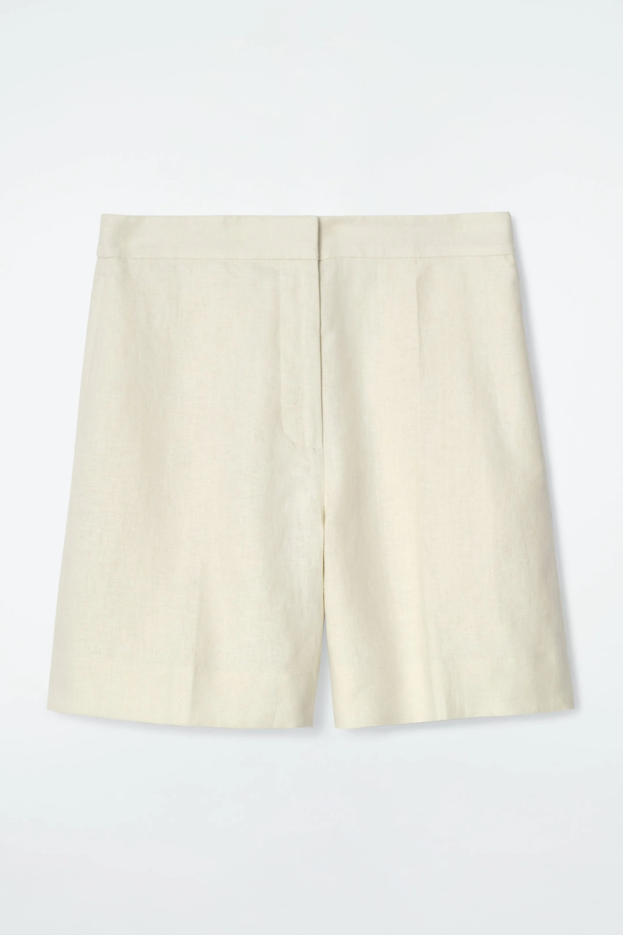 Tailored elasticated linen shorts