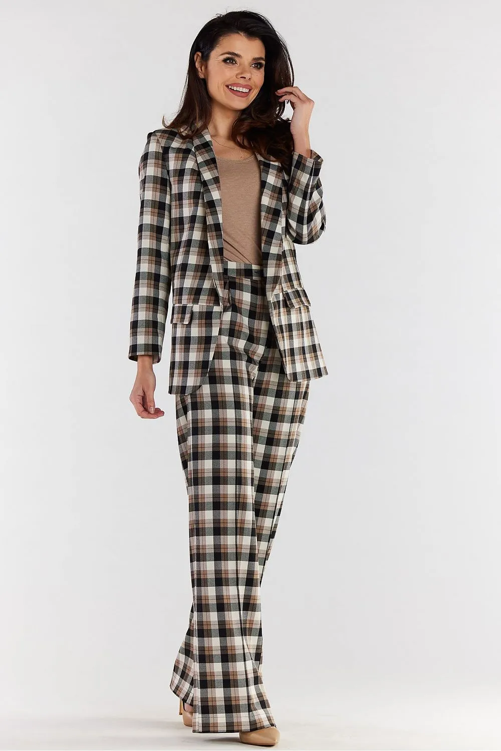Tailored High-Waisted Wide-Leg Trousers