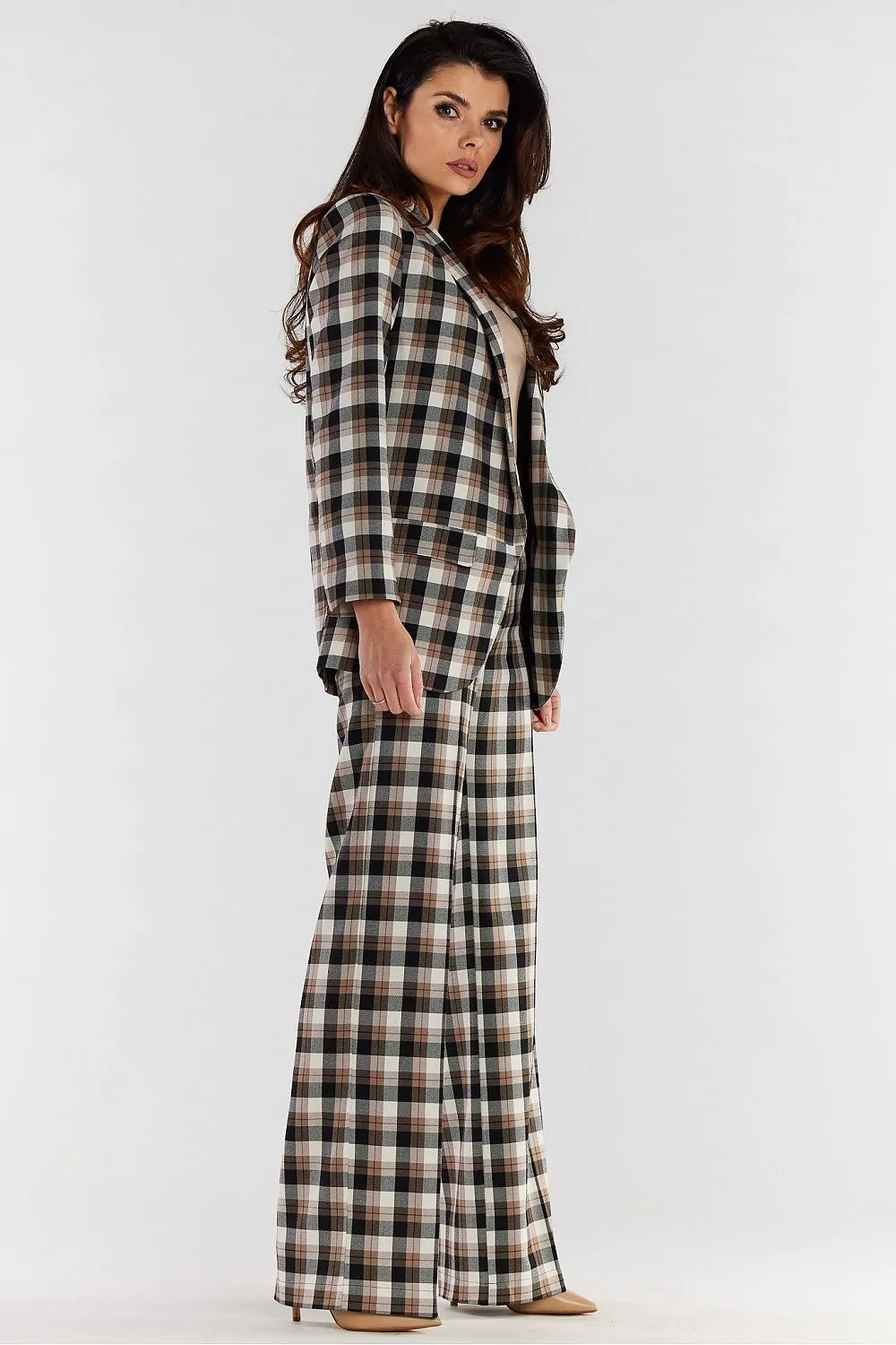 Tailored High-Waisted Wide-Leg Trousers