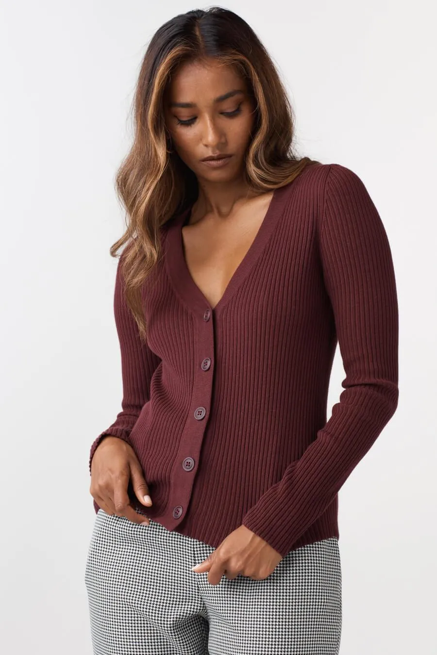 The Fitted Ribbed Cardigan