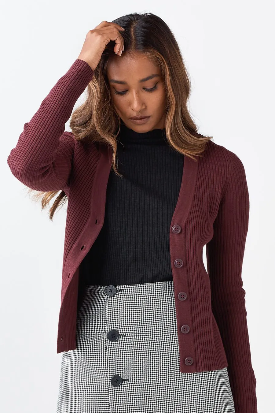 The Fitted Ribbed Cardigan