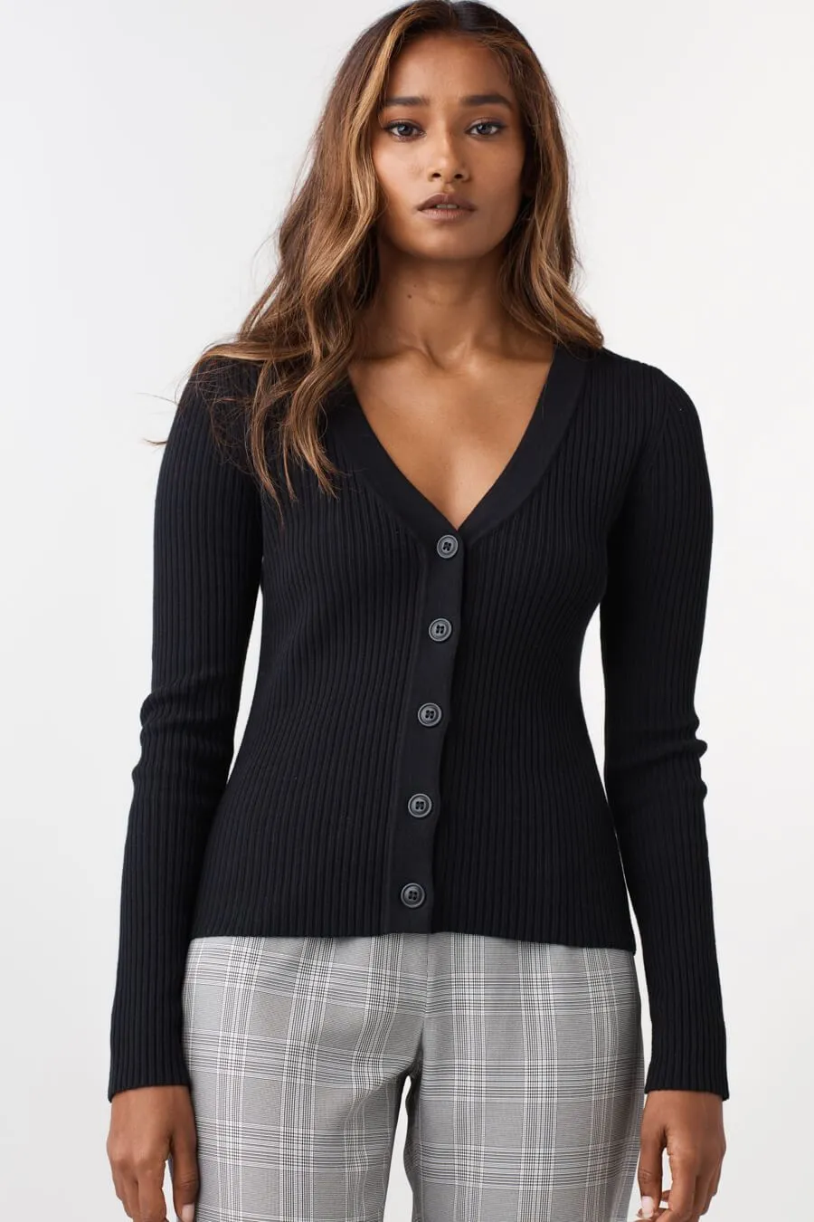 The Fitted Ribbed Cardigan