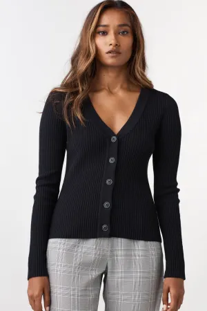 The Fitted Ribbed Cardigan