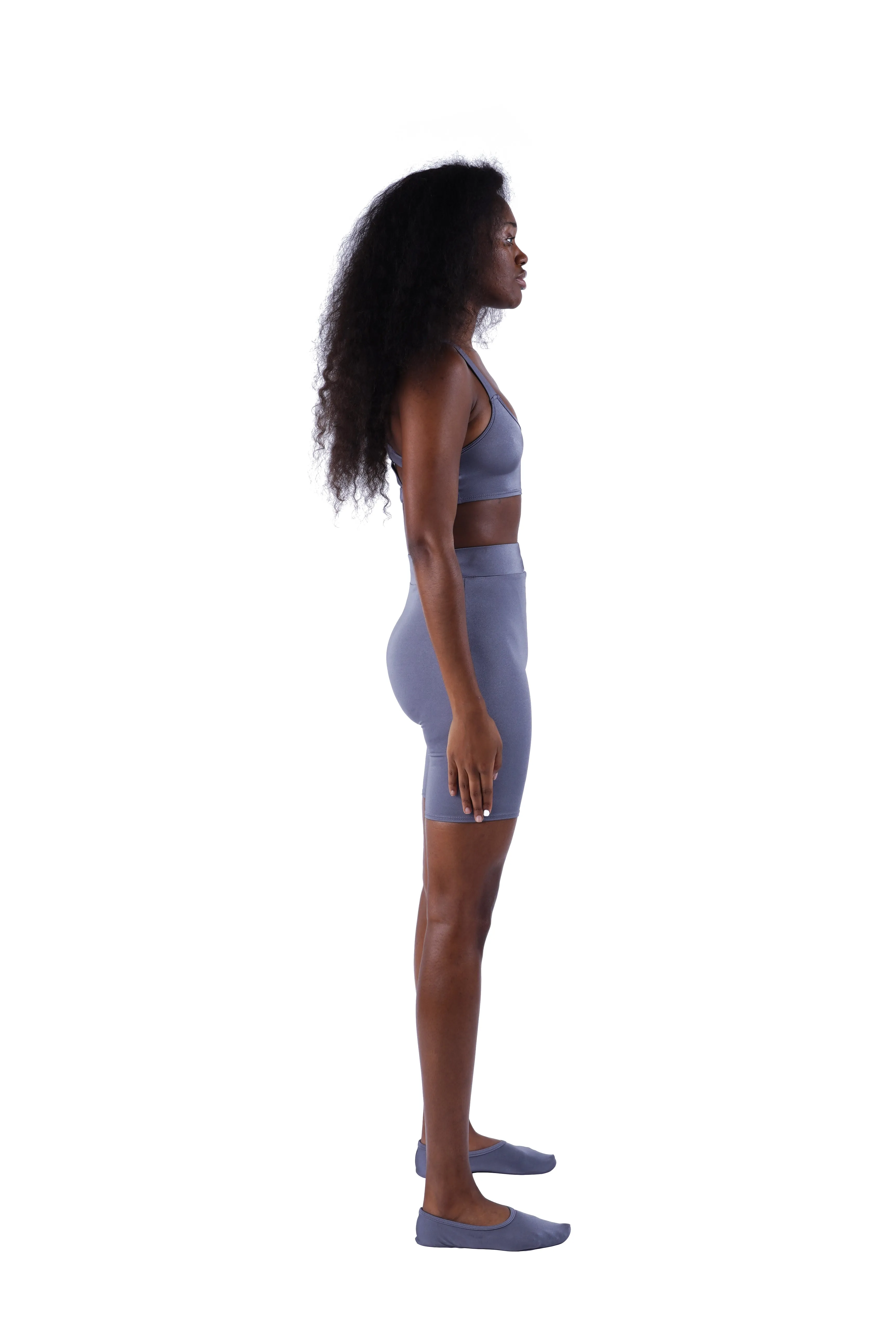 The High Waist Short - Grey