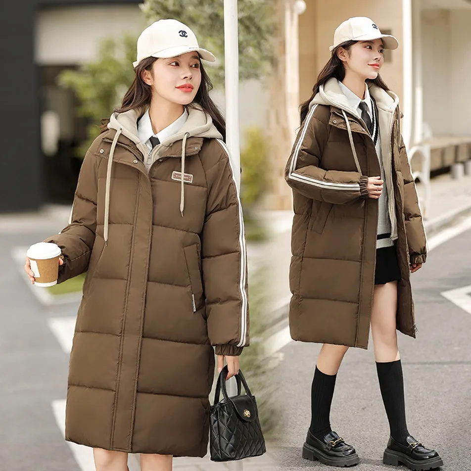 Thickened Oversized Puffer Coat with Relaxed-fit Design