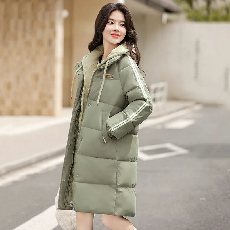 Thickened Oversized Puffer Coat with Relaxed-fit Design