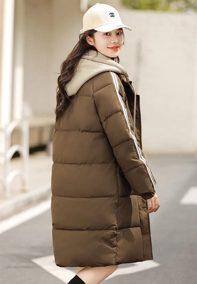 Thickened Oversized Puffer Coat with Relaxed-fit Design