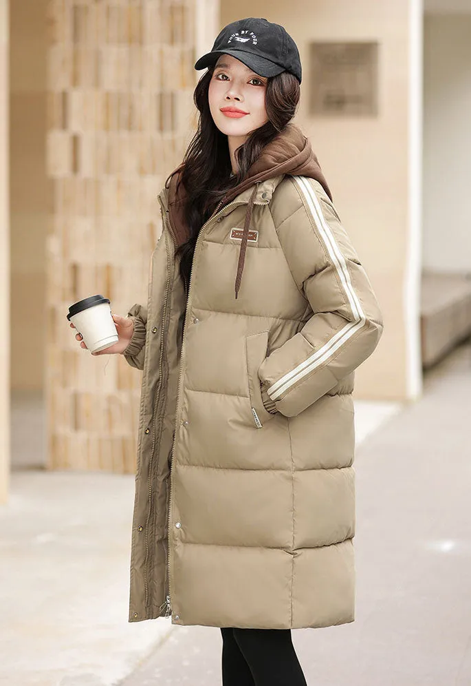 Thickened Oversized Puffer Coat with Relaxed-fit Design