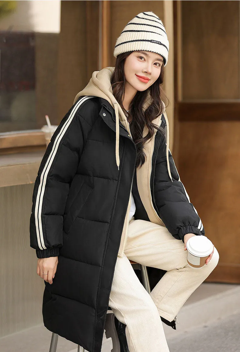 Thickened Oversized Puffer Coat with Relaxed-fit Design