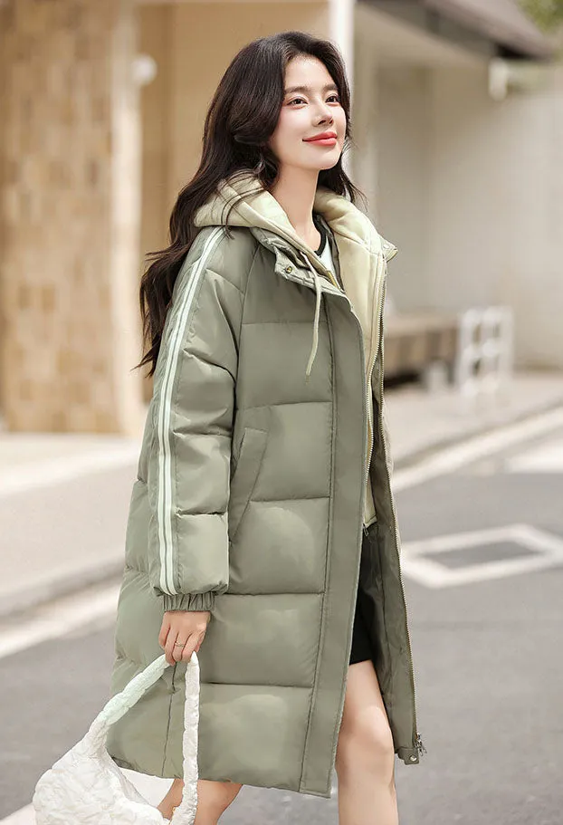 Thickened Oversized Puffer Coat with Relaxed-fit Design