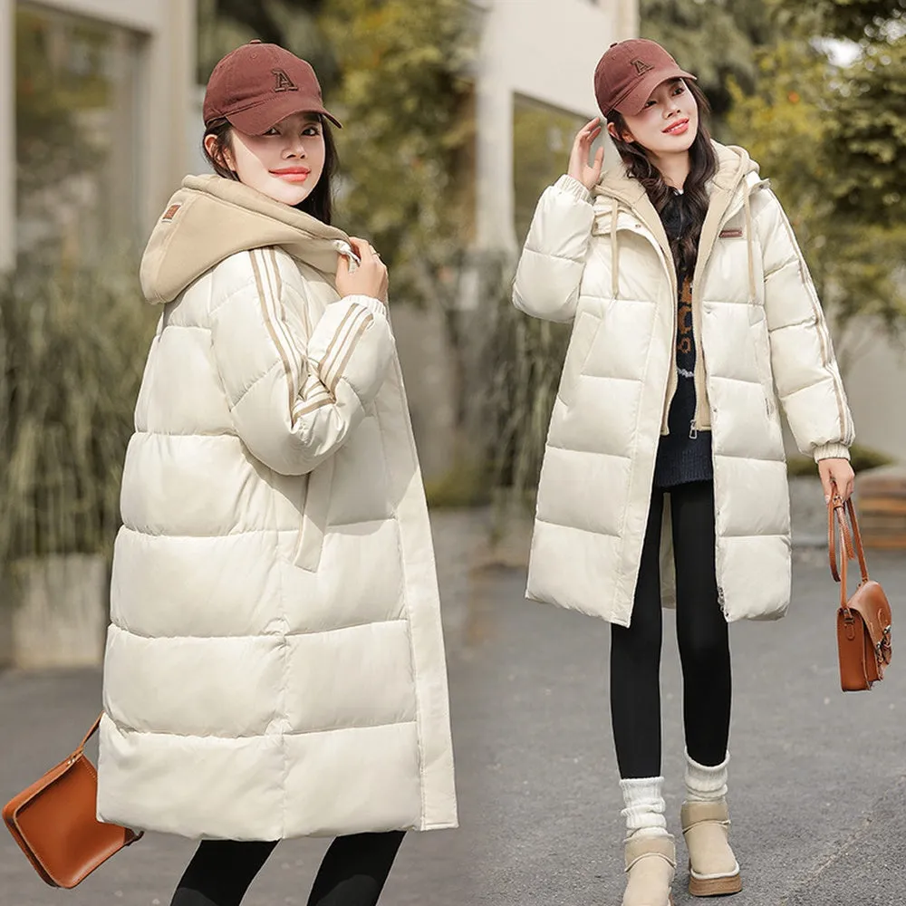 Thickened Oversized Puffer Coat with Relaxed-fit Design
