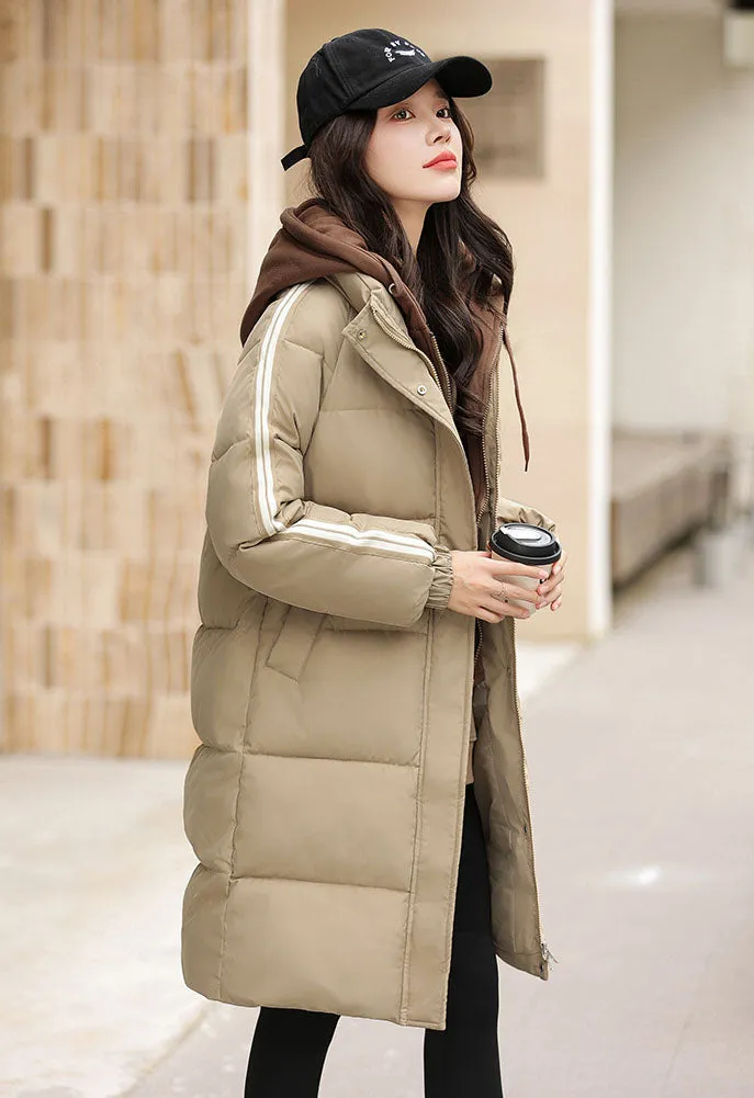 Thickened Oversized Puffer Coat with Relaxed-fit Design
