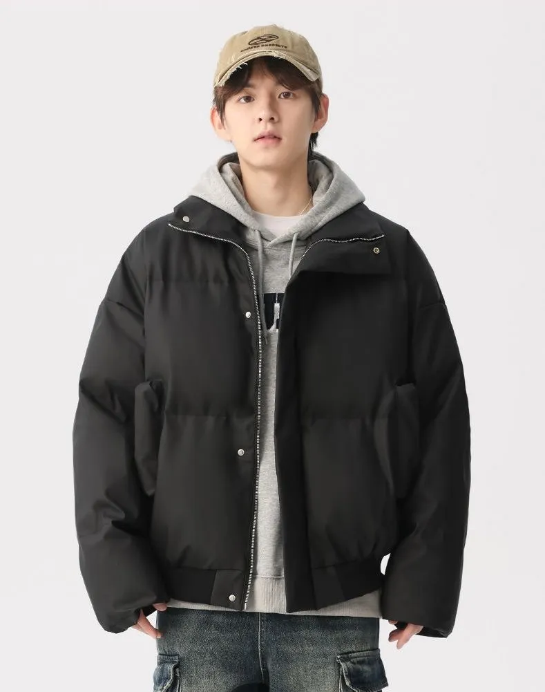 Thickened Quilted Puffer Jacket Stain-Resistant and Windproof
