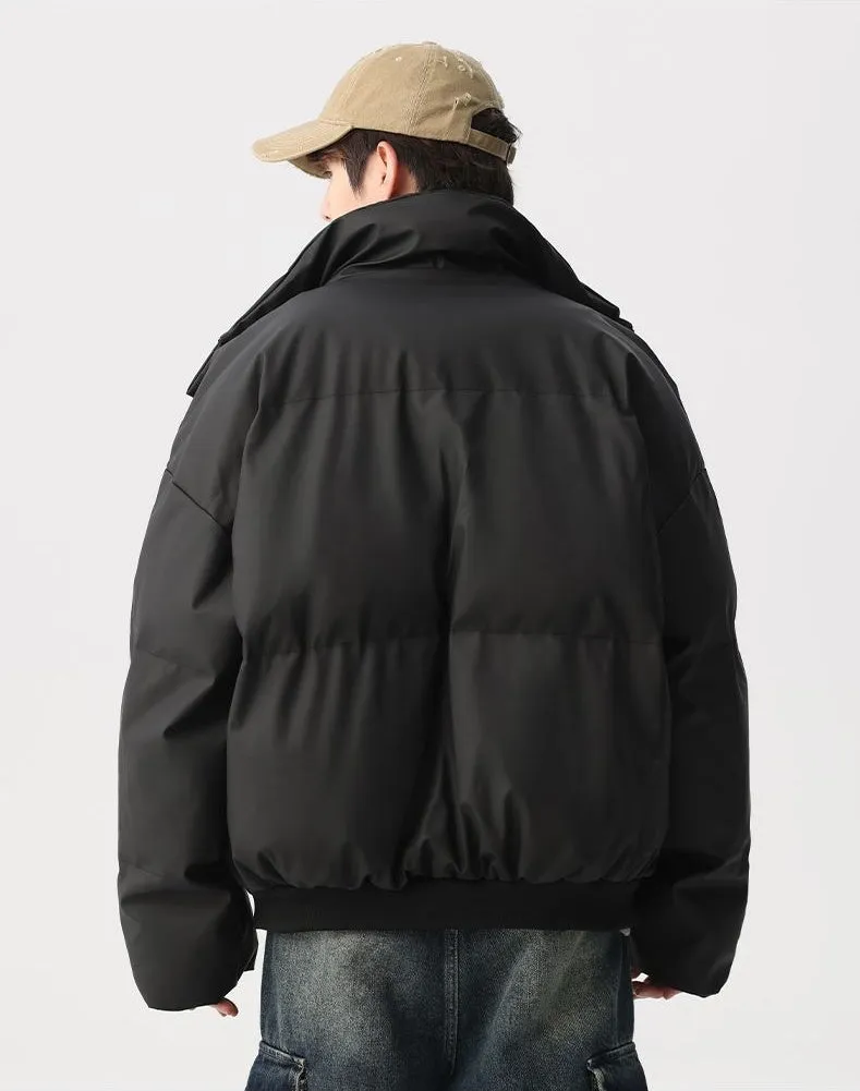 Thickened Quilted Puffer Jacket Stain-Resistant and Windproof