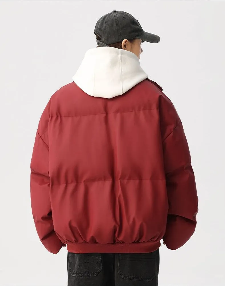 Thickened Quilted Puffer Jacket Stain-Resistant and Windproof