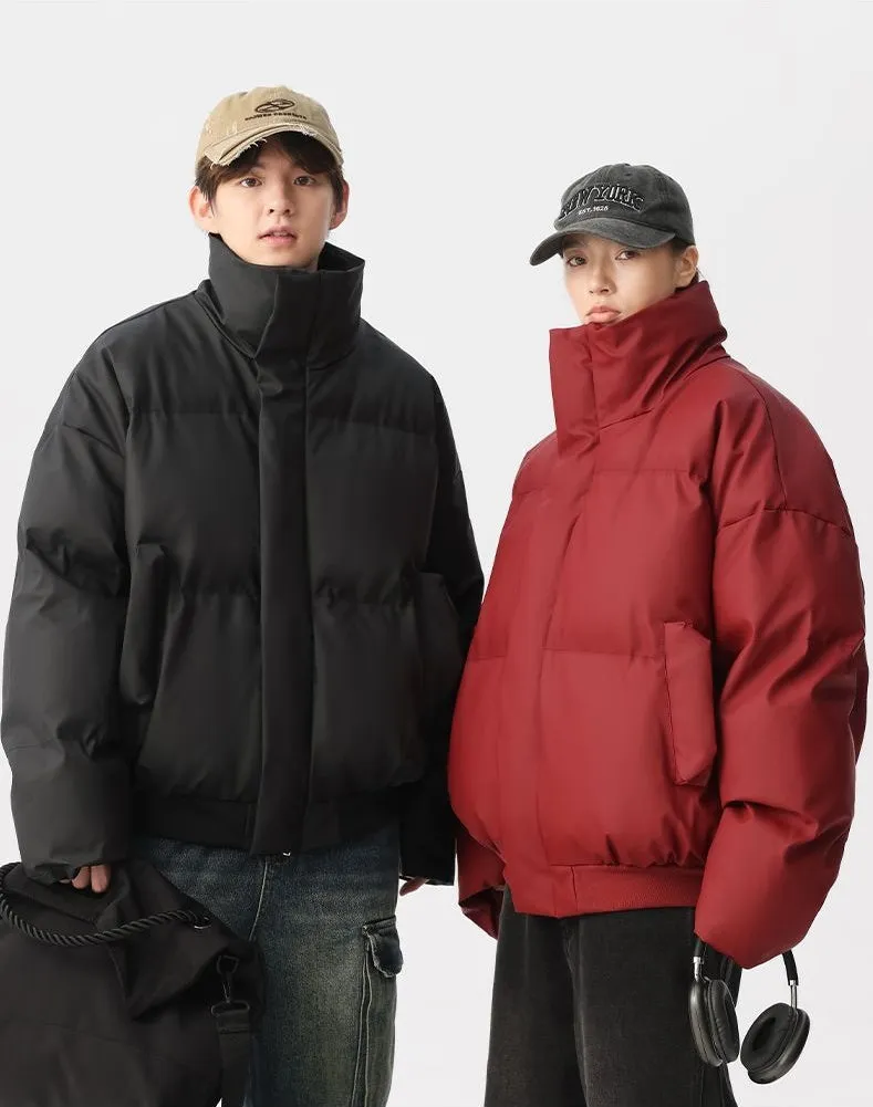 Thickened Quilted Puffer Jacket Stain-Resistant and Windproof