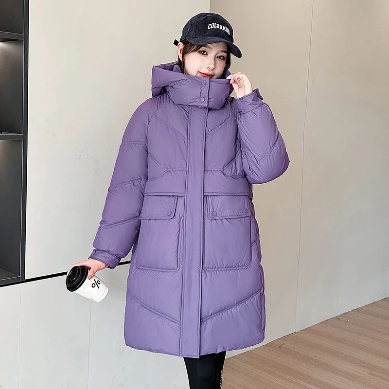 Thickened Quilted Relaxed-Fit Women's Puffer Jacket for Winter