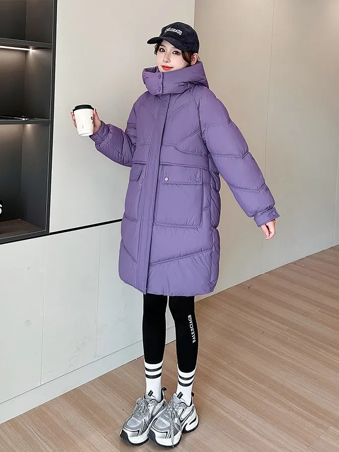 Thickened Quilted Relaxed-Fit Women's Puffer Jacket for Winter