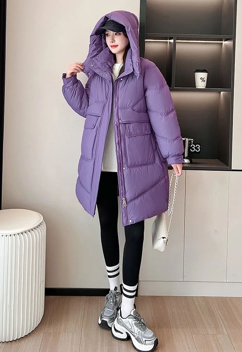 Thickened Quilted Relaxed-Fit Women's Puffer Jacket for Winter