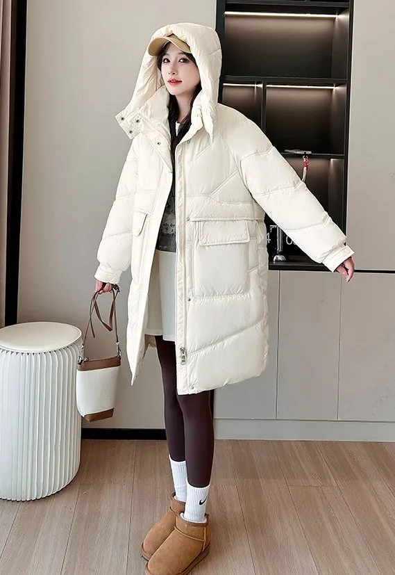 Thickened Quilted Relaxed-Fit Women's Puffer Jacket for Winter