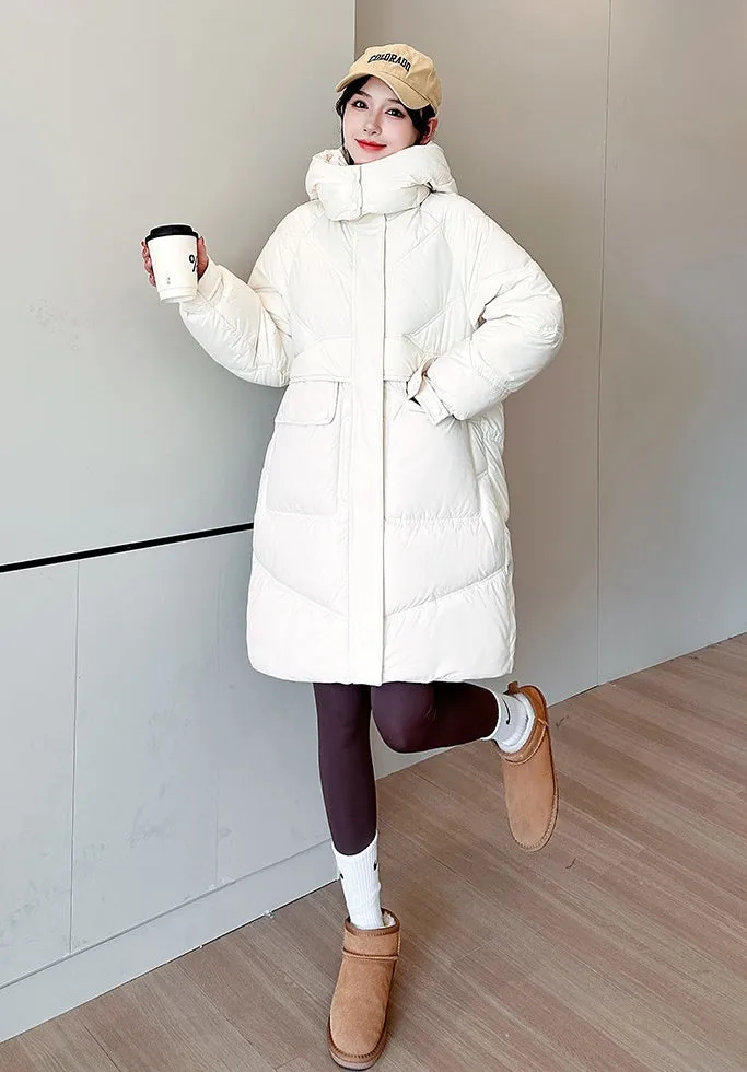 Thickened Quilted Relaxed-Fit Women's Puffer Jacket for Winter
