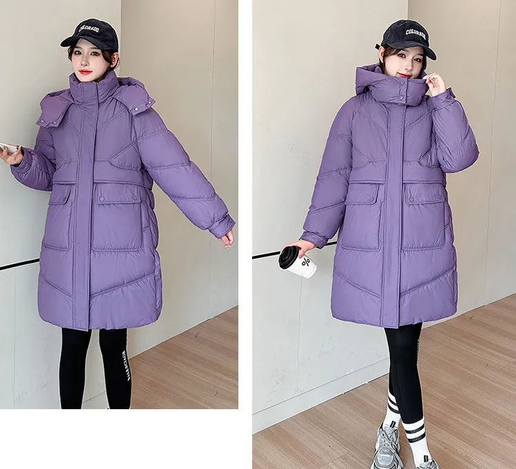 Thickened Quilted Relaxed-Fit Women's Puffer Jacket for Winter
