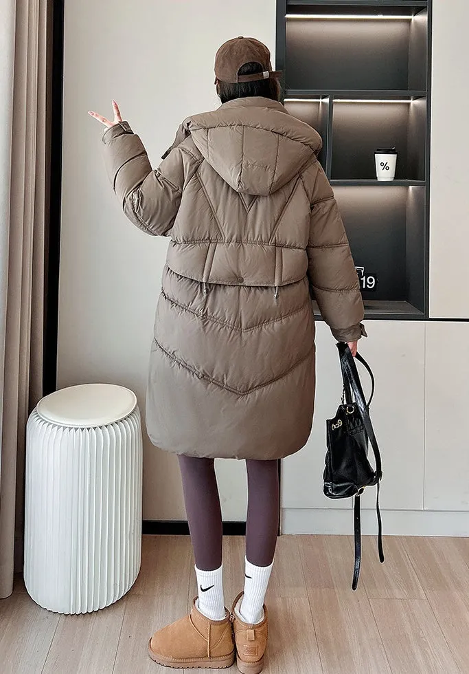 Thickened Quilted Relaxed-Fit Women's Puffer Jacket for Winter